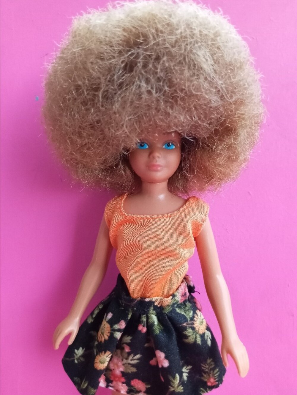 Custom Barbie Doll teen Blonde Afro OOAK